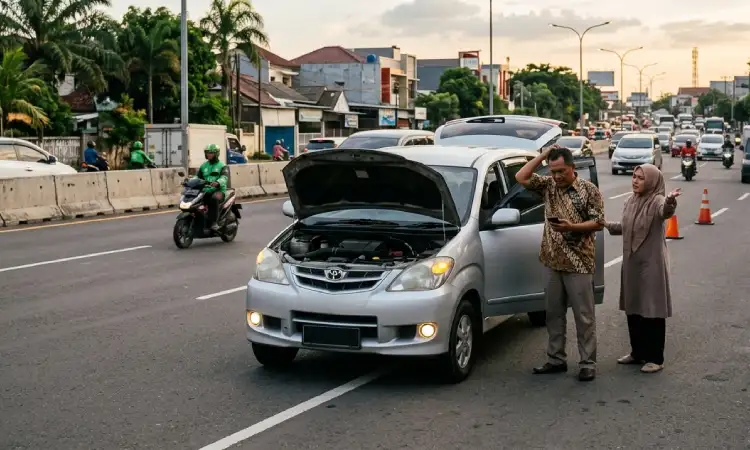 Mesin mobil mati, Sumber: AI
